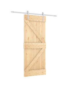 Porta scorrevole Naturale e Bianco 80 x 210 cm 2
