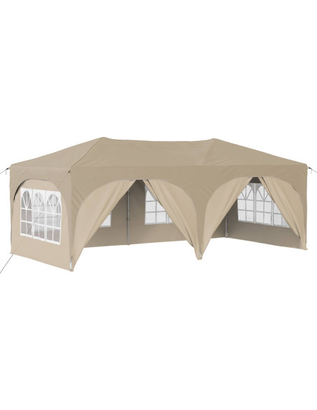 Tenda per feste a pop-up Crema 575 x 288 x 245 cm