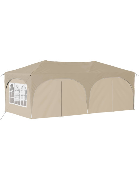 Tenda per feste a pop-up Crema 575 x 288 x 245 cm