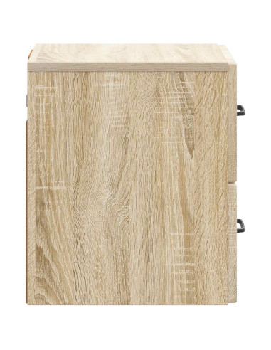 Mobiletto da notte a muro Rovere Sonoma 34,5 x 33 x 40 cm