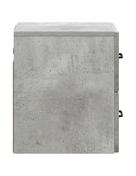 Mobiletto da notte a muro Grigio Cemento 34,5 x 33 x 40 cm