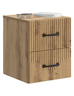 Mobiletto da notte a muro Rovere Artigianale 34,5 x 33 x 40 cm 2