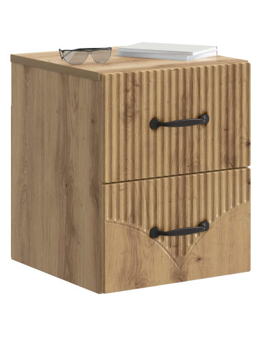 Mobiletto da notte a muro Rovere Artigianale 34,5 x 33 x 40 cm