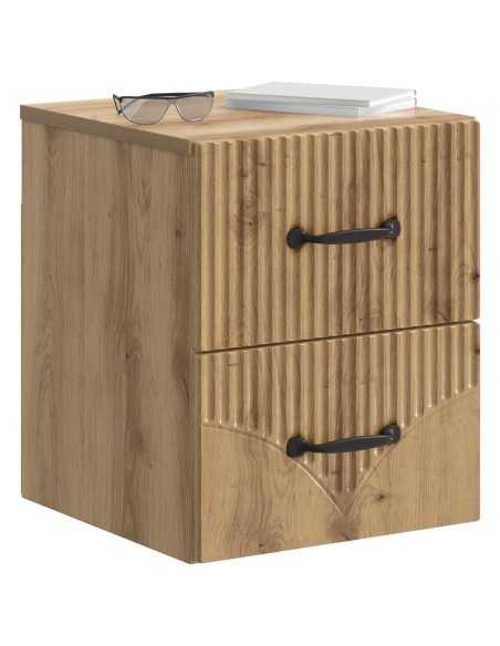 Mobiletto da notte a muro Rovere Artigianale 34,5 x 33 x 40 cm