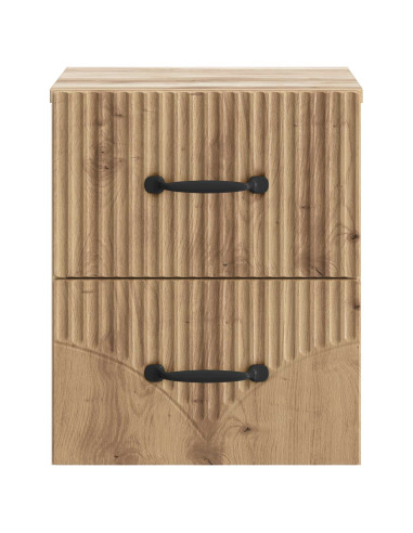 Mobiletto da notte a muro Rovere Artigianale 34,5 x 33 x 40 cm