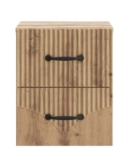Mobiletto da notte a muro Rovere Artigianale 34,5 x 33 x 40 cm