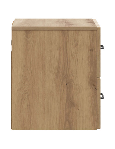 Mobiletto da notte a muro Rovere Artigianale 34,5 x 33 x 40 cm
