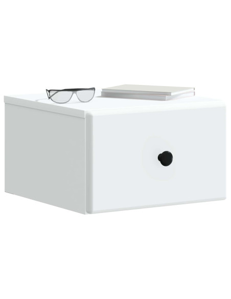 Mobiletto da notte a muro 2 pcs Bianco 34,5 x 33 x 20 cm