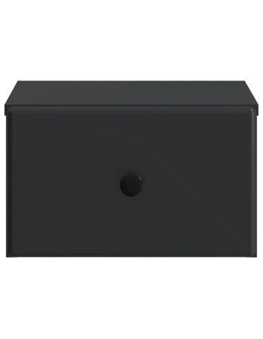 Mobiletto da notte a muro 2 pcs Nero 34,5 x 33 x 20 cm