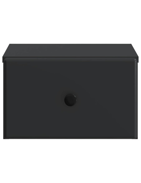 Mobiletto da notte a muro 2 pcs Nero 34,5 x 33 x 20 cm