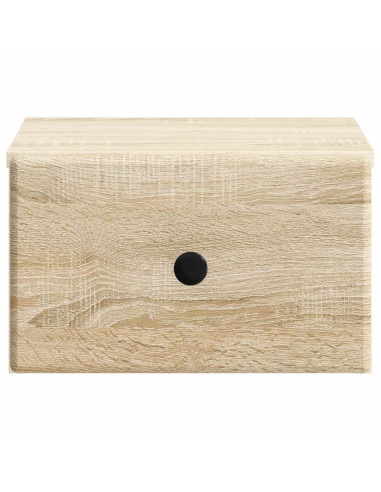 Mobiletto da notte a muro Rovere Sonoma 34,5 x 33 x 20 cm