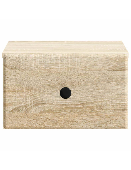 Mobiletto da notte a muro Rovere Sonoma 34,5 x 33 x 20 cm