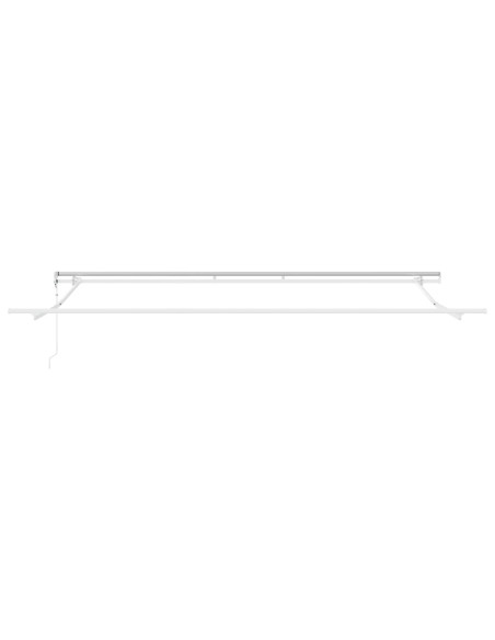 Tenda Retrattile Verde e Bianco 400 × 300 cm Tessuto
