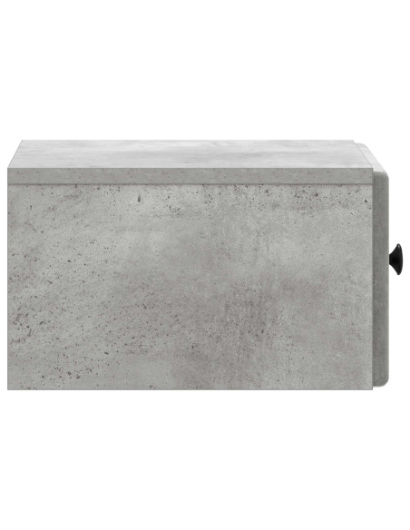 Mobiletto da notte a muro Grigio Cemento 34,5 x 33 x 20 cm