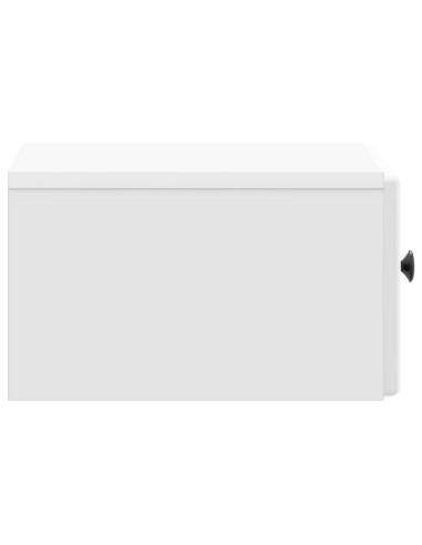 Mobiletto da notte a muro Bianco Lucido 34,5 x 33 x 20 cm
