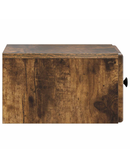 Mobiletto da notte a muro Rovere Fumo 34,5 x 33 x 20 cm