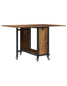 Tavolo da pranzo pieghevole con ruote 130 x 80 x 76,5 cm 2