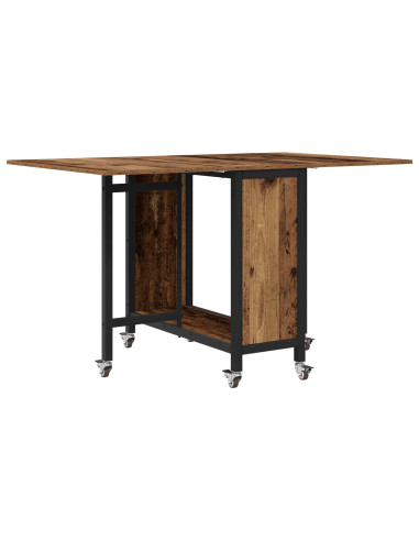 Tavolo da pranzo pieghevole con ruote 130 x 80 x 76,5 cm