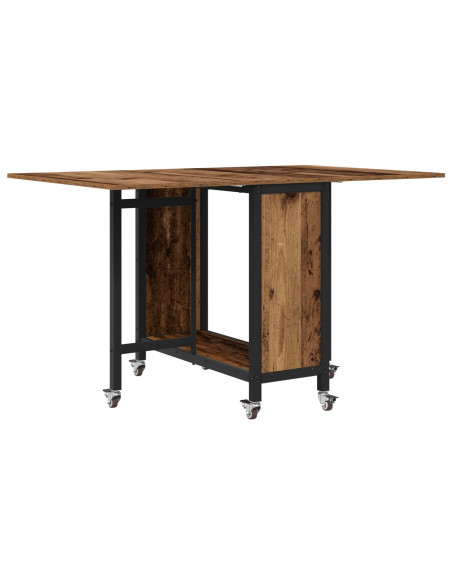 Tavolo da pranzo pieghevole con ruote 130 x 80 x 76,5 cm