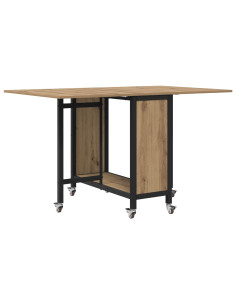 Tavolo da pranzo pieghevole con ruote 130 x 80 x 76,5 cm 2