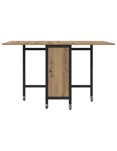 Tavolo da pranzo pieghevole con ruote 130 x 80 x 76,5 cm