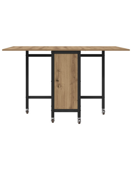 Tavolo da pranzo pieghevole con ruote 130 x 80 x 76,5 cm
