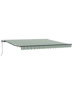 Tenda Retrattile Verde e Bianco 400 × 300 cm 2