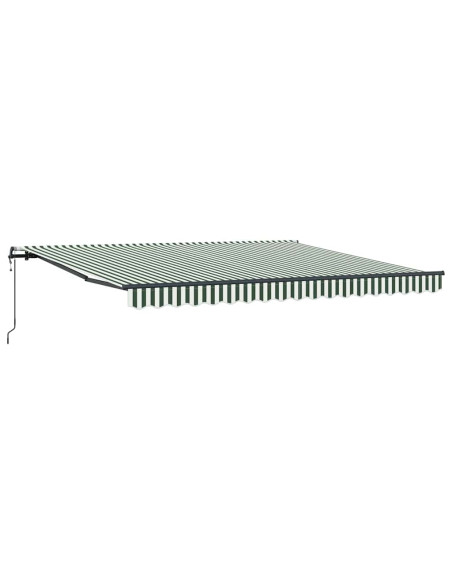 Tenda Retrattile Verde e Bianco 400 × 300 cm