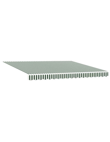 Tenda Retrattile Verde e Bianco 400 × 300 cm