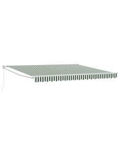 Tenda Retrattile Verde e Bianco 400 × 300 cm 2