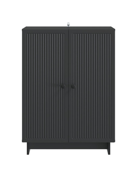 Credenza Nero 66 x 34,5 x 90 cm Legno ingegnerizzato