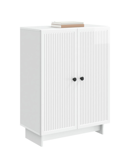 Credenza Bianco Lucido 66 x 34,5 x 90 cm Legno ingegnerizzato