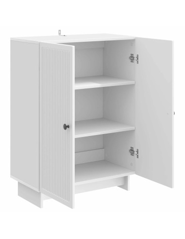 Credenza Bianco Lucido 66 x 34,5 x 90 cm Legno ingegnerizzato