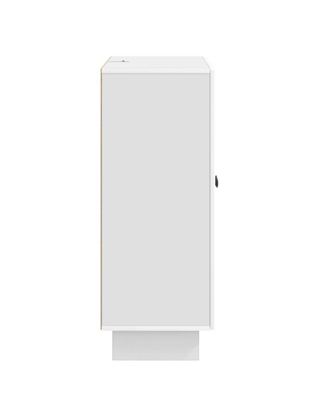 Credenza Bianco Lucido 66 x 34,5 x 90 cm Legno ingegnerizzato