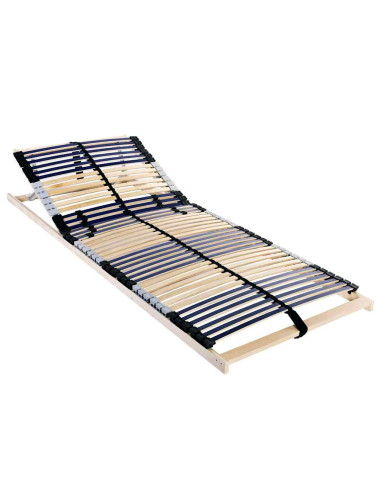 Base a doghe Marrone 80 x 190 cm Legno massello di faggio