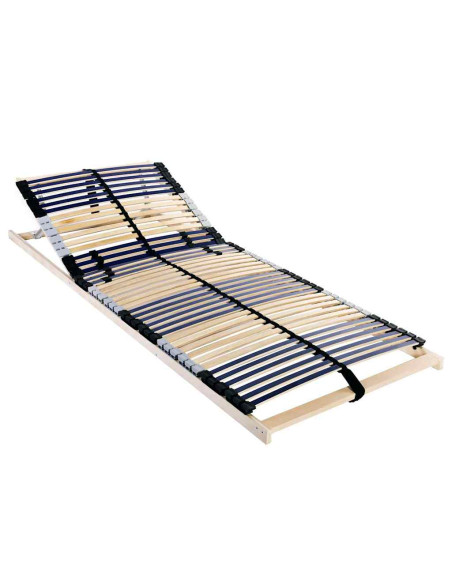 Base a doghe Marrone 90 x 190 cm Legno massello di faggio