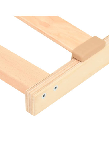 Base a doghe Marrone 90 x 190 cm Legno massello di faggio