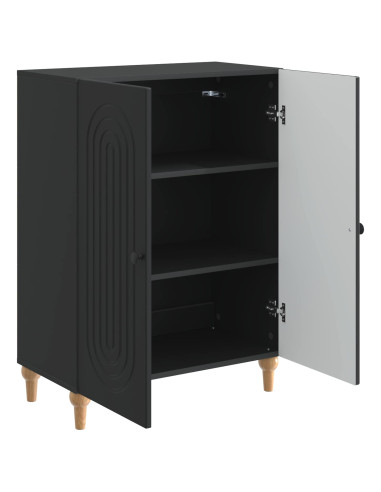Credenza Nero 66 x 34,5 x 90 cm Legno ingegnerizzato