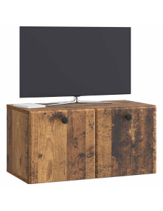Mobile Porta TV da Muro 59,5 x 31 x 30 cm Legno antico 2