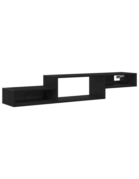 Mobile TV da Parete A parete Rovere Nero 150 x 28 x 26 cm