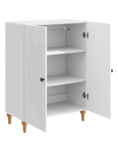 Credenza Bianco Lucido 66 x 34,5 x 90 cm Legno ingegnerizzato