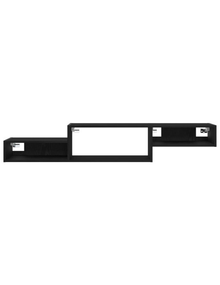 Mobile TV da Parete A parete Rovere Nero 150 x 28 x 26 cm