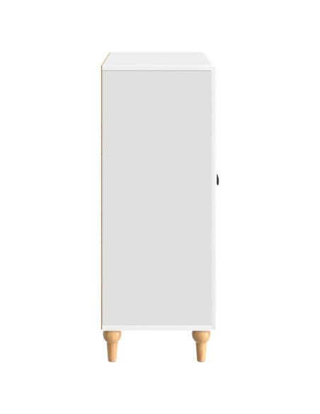 Credenza Bianco Lucido 66 x 34,5 x 90 cm Legno ingegnerizzato