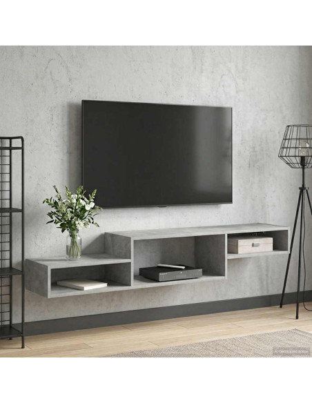 Mobile TV da Parete A parete Grigio Cemento 150 x 28 x 26 cm