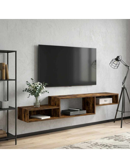 Mobile TV da Parete A parete Rovere Fumo 150 x 28 x 26 cm