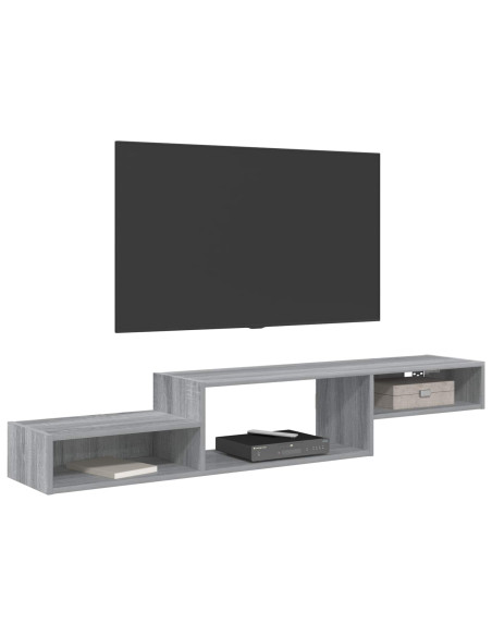 Mobile TV da Parete A parete Sonoma grigio 150 x 28 x 26 cm