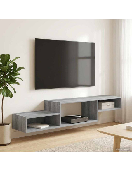 Mobile TV da Parete A parete Sonoma grigio 150 x 28 x 26 cm