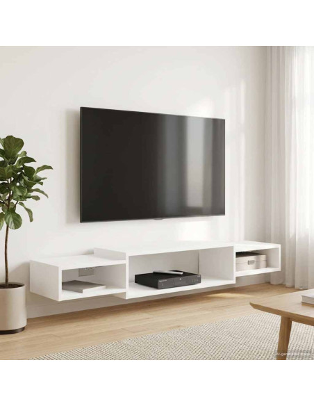Mobile TV da Parete A parete Bianco 140 x 28 x 21 cm