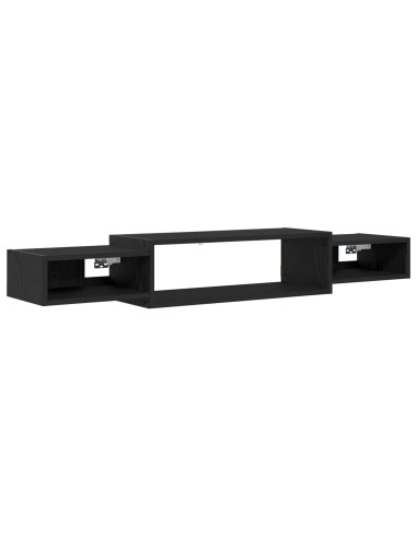 Mobile TV da Parete A parete Rovere Nero 140 x 28 x 21 cm