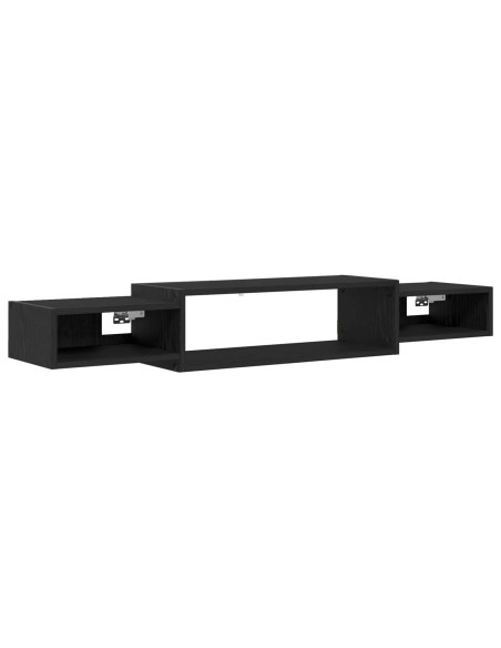 Mobile TV da Parete A parete Rovere Nero 140 x 28 x 21 cm